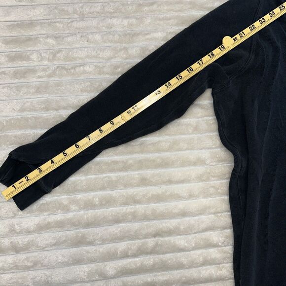 Eddie Bauer Mens Black Sweater Shirt Quarter Zip Size Small - Picture 6 of 8